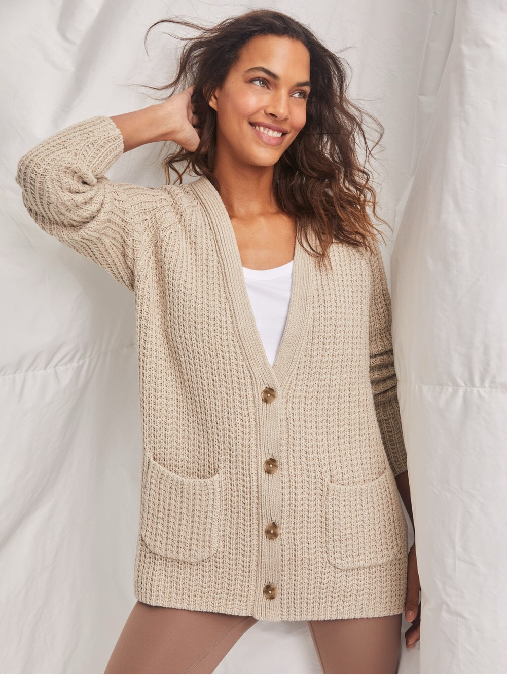 Haven Well Within Organic Cotton Crochet Cardigan XL